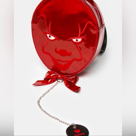 Dolls Kill Red Backpack with Face Design - Picture 3 of 10